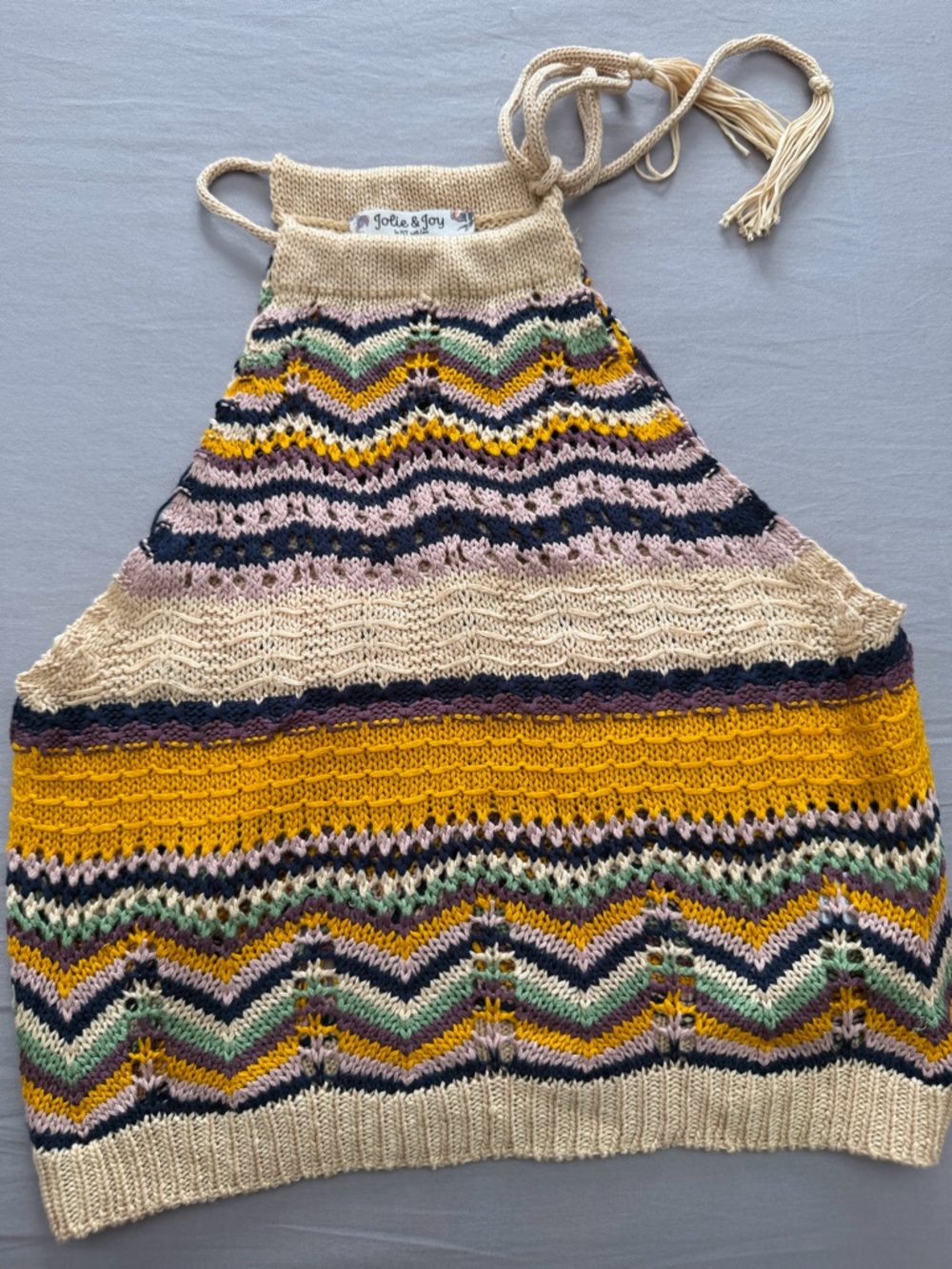Jolie & Joy Multicolor Knit Halter Sweater Top